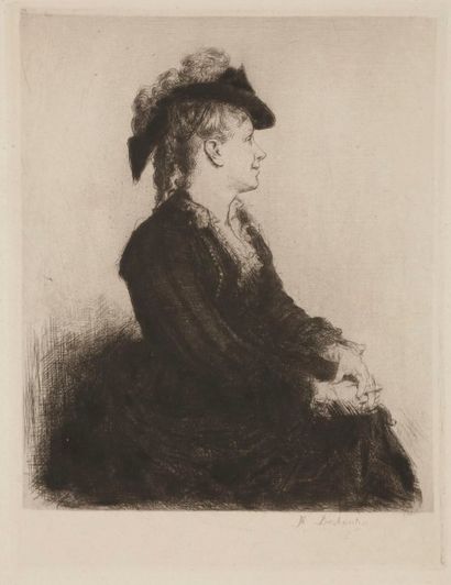 Marcellin Desboutin (1823-1902) Princesse Colonna (de son nom d’artiste : Marcello,...