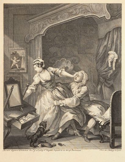 William Hogarth (1697-1764) Before ; After. 1736. Eau-forte et burin. 328 x 406....