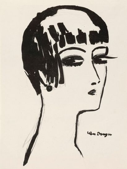 Kees van Dongen (1877-1968) (d’après) Les Cheveux courts. 1924. Lithographie. 200 x 345....