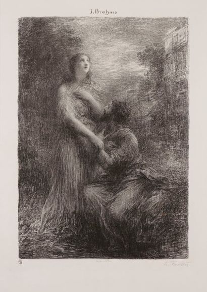 Henri Fantin-Latour (1836-1904) Poèmes d’amour 2e pl. 1885. Autographie. 310 x 455....