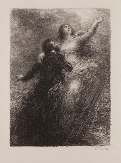 Henri Fantin-Latour (1836-1904) Finale du «Vaisseau Fantôme », 2e pl. 1885. Autographie....