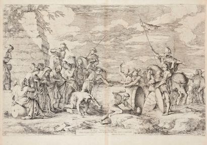 Salvator Rosa (1615-1673) La Mort d’Attilius Regulus. Vers 1662. Eau-forte. 728 x 465....