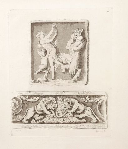 Saint-Non (Jean-Claude Richard, abbé de) (1727-1791) Motifs antiques, fresques, objets...
