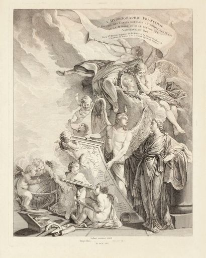 J. Arrivet (XVIIIe s.) Frontispice pour L’Hydrographie Françoise / ou recueil des...