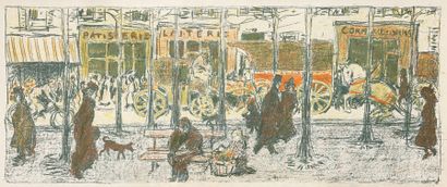 Pierre Bonnard (1867-1947) Boulevard. 1899. Lithographie. 430 x 176. Bouvet 63. Impression...