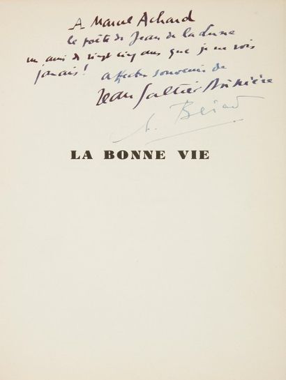 null GALTIER-BOISSIÈRE (Jean).
La Bonne vie.
[Paris] : La bonne compagnie, (1944)....