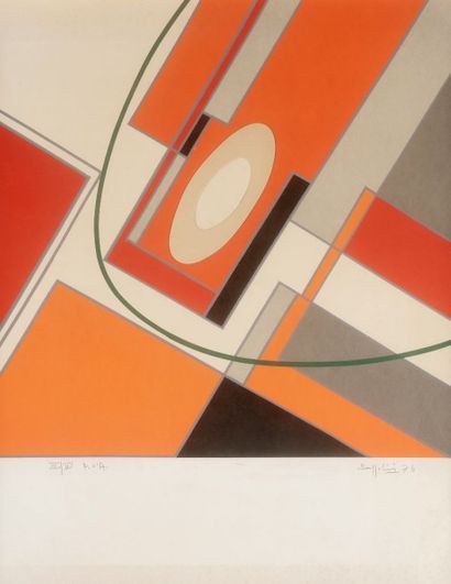Silvano BOZZOLINI [italien] (1911-1998) Composition, 1976
Lithographie en relief.
Signée...