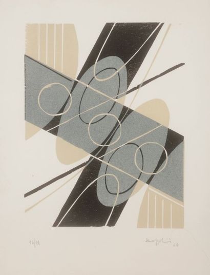 Silvano BOZZOLINI [italien] (1911-1998) Composition, 1969
Lithographie.
Signée, datée...