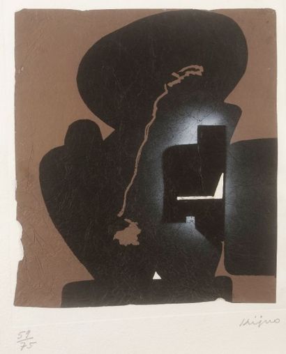 Ladislas KIJNO (1921-2012) Composition
Lithographie sur papier froissé.
Signée et...