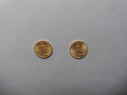 null 2 pièces de 20 dollars en or de type Sant Gaudens (1924).
FRAIS DE VENTE : 8%...