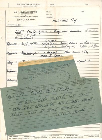 null [Édith PIAF].
25 lettres ou pièces adressées à Édith Piaf, 1941-1961 et s.d.
On...