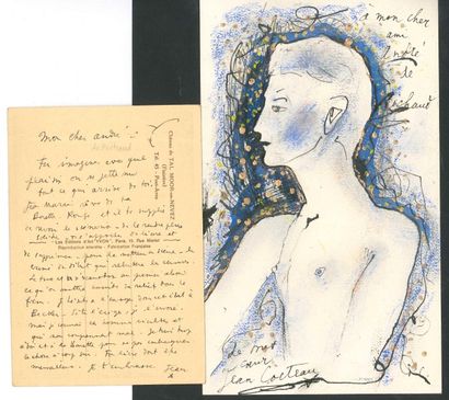 null Jean cocteau (1889-1963).
L.A.S. « Jean », [1939], à André de Richaud ; au dos...