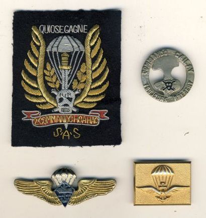 null 4 Insignes commandos 2e commando HOA-HAO brodé cannetille (Drago pour l’amicale),...