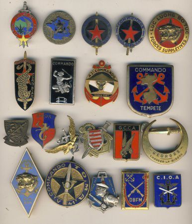 null 20 Insignes fusiliers marins et commandos dont cdo Cu-Lao-Ré, 22, P22, 43, cdo...
