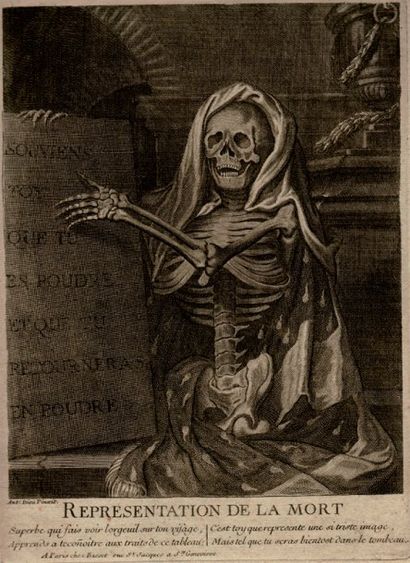 Antoine Dieu (d'après) Représentation de la Mort. Eau-forte et burin. 185 x 255....