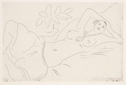 Henri Matisse (1869-1954) Odalisque couchée. 1923. Eau-forte. 299 x 199. Duthuit-Garnaud...