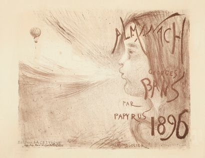 Marc Mouclier (1866-1948) Couverture pour l’Almanach de Georges Bans. 1896. Lithographie....