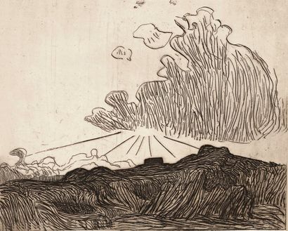 Roderic O’CONOR (1860-1940) Effet de soleil dans un nuage (Sun effect in a cloud)....