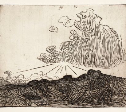 Roderic O’CONOR (1860-1940) Effet de soleil dans un nuage (Sun effect in a cloud)....