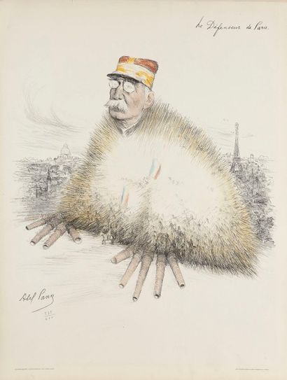 Abel Pann (1883-1963) Le Défenseur de Paris. 1915. Lithographie. 465 x 490. Réunion...