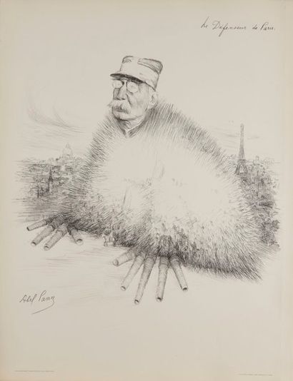 Abel Pann (1883-1963) Le Défenseur de Paris. 1915. Lithographie. 465 x 490. Réunion...