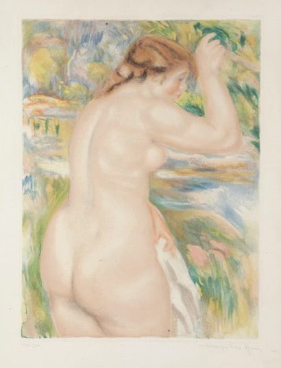 Pierre-Auguste Renoir (1841-1919) (d’après) Nu. 1923-1924. Gravé par J. Villon. 443 x 590....
