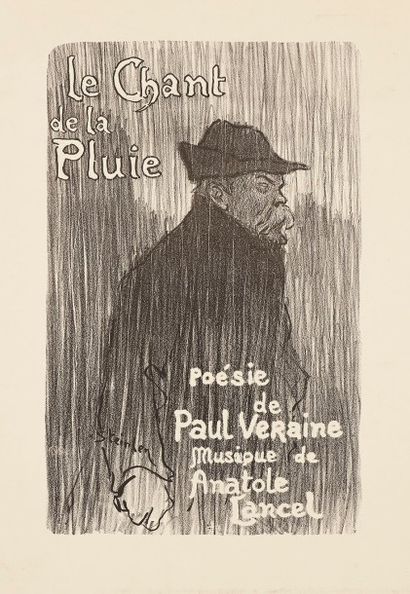 Théophile-Alexandre Steinlen (1859-1923) Le Chant de la pluie. Titre de mélodie....