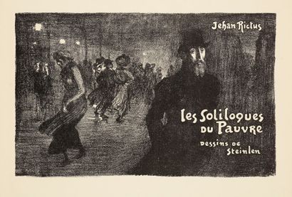 Théophile-Alexandre Steinlen (1859-1923) Paris la nuit. Couverture pour Les Soliloques...