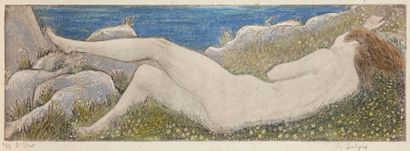 Émile-Jean Sulpis (1856-1942) Intéressant ensemble de gravures (sujets féminins,...