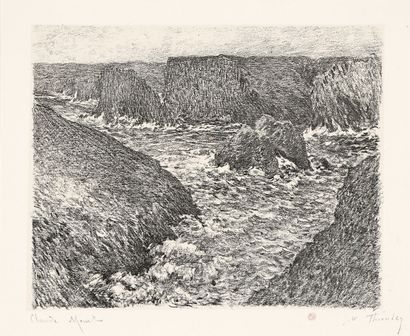 Georges William Thornley (1857-1935) Côte rocheuse. Pl. pour Album de 20 lithographies...
