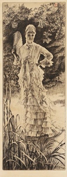 James-J.-J. Tissot (1836-1902) Le Printemps. 1884. Eau-forte et pointe sèche. 135 x 380....