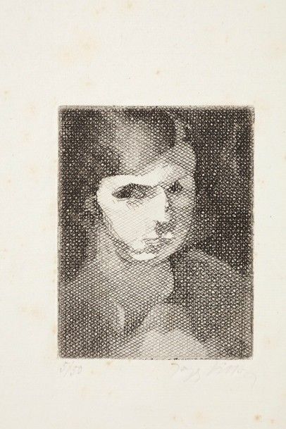 Jacques Villon (Gaston Duchamp, dit) (1875-1963) Tête de petite fille. 1931. Pointe...