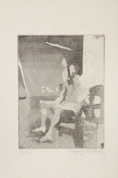 Jacques Villon (Gaston Duchamp, dit) (1875-1963) Le Peintre. 1931. Eau-forte et pointe...