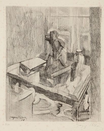 Jacques Villon (Gaston Duchamp, dit) (1875-1963) La Baie du petit salon. 1938 ; La...