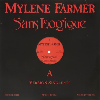 null MYLÈNE FARMER
Maxi 45 T promo «Sans logique», Label Polydor ?6863 377, édition...