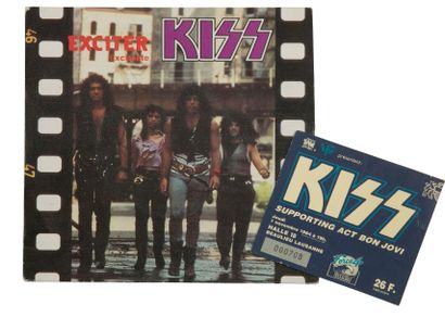 null KISS
Ticket de concert, 1984 à Lausanne, Suisse. On joint un 45 T «Exciter»....