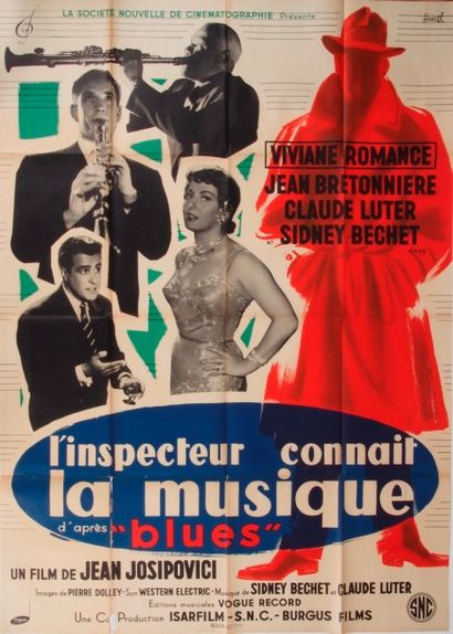 null SYDNEY BECHET / CLAUDE LUTER
Affiche originale «L’inspecteur connais la musique»,...
