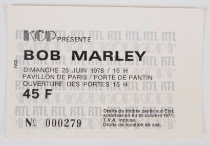 null BOB MARLEY
Ticket de concert de 1978 à Pantin.
Bon état.