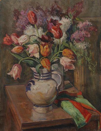 null Nikolaj Dmitrievic MILIOTI (1874-1962)
Bouquet de Fleurs
Huile sur toile. 
Signée...