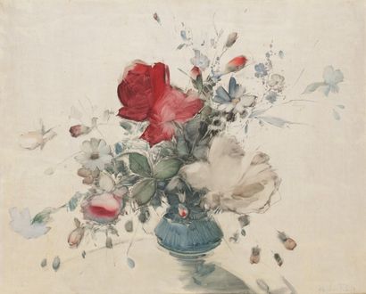 null André PETROFF (1894-1975)
Fleurs, 1960
Huile sur papier marouflé sur panneau....