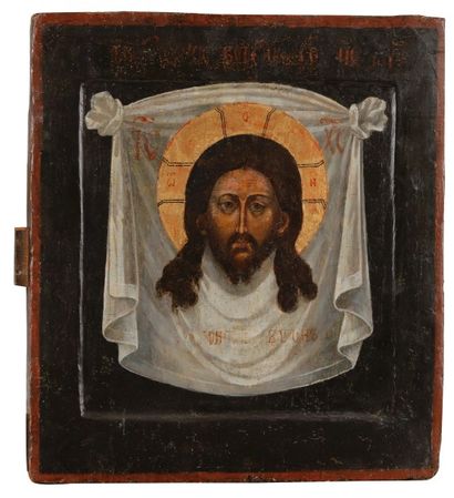 null ICÔNE de la Sainte Face. XVIIe siècle (?).
38 x 34,5 cm

Икона Спаса Нерукотворного....