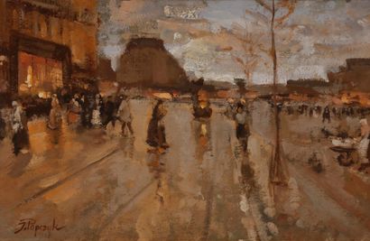 null Joseph POPCZYK (1890-1971)
Avenue de Neuilly un soir d’hiver, vers 1910
Huile...