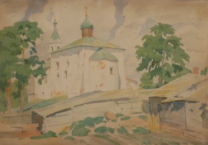 null Osip Emmanuelovich BRAZ (1873-1936)
L’église Saint-Pierre et Paul à Slavna,...