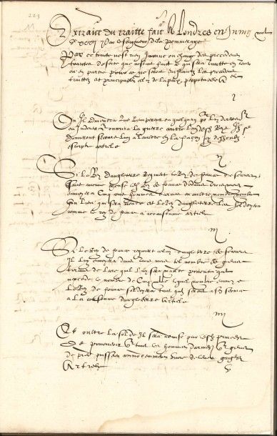 null Angleterre. Manuscrit, Extraict du traitté fait à Londres…, 1532-1549 (copie...