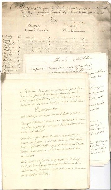 null CHARENTE-MARITIME. 9 manuscrits de diverses mains, sur les problèmes hydrographiques...