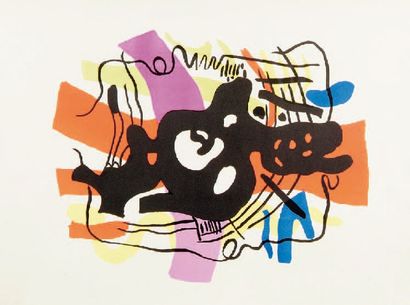 Fernand Léger (1881-1955) La Racine noire. 1948. Lithographie. 465 x 375. Saphire...