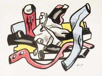 Fernand Léger (1881-1955) Branches. 1955 (malgré la date « 1951 » sur la pierre,...
