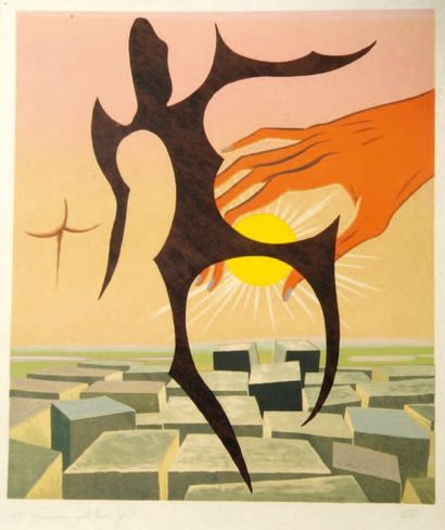 Man Ray (Emmanuel Rudnitsky, dit) (1890-1976) Le Rébus. 1971. Lithographie. 510 x...