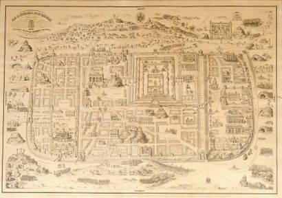 DUPRÉ (André) - Plan de Jérusalem et de ses Faubourgs. 78 x 105 cm. Dédié à Monseigneur...