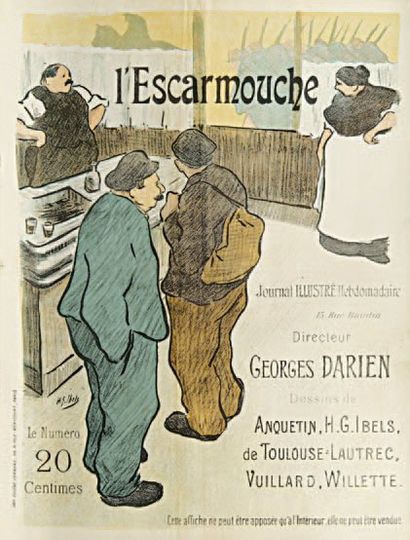 null L'Escarmouche. Affiche de librairie. 1897. Lithographie. [495 x 645]. Das frühe...